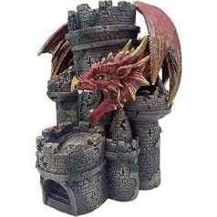 Grinning Gargoyle Red Dragons Woe Dice Tower - High Quality Hand Painted 26cm Resin Dice Tower - Perfect for DND, RPG and Role Playing Games - Amazing GM Gift