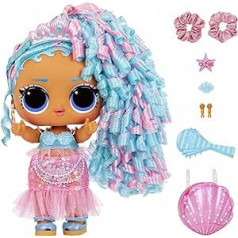 LOL Surprise Big Baby Hair Hair - Splash Queen - 27.94 cm Doll with 14 Surprises, Accessories for Sharing and Real Hair - For Children and Collectors from 4 Years