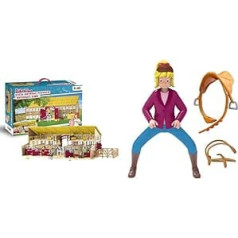 CRAZE Bibi and Tina Figures Martinshof Play Set Horse Stable Bibi and Tina Toy Riding Farm 32732 & Bibi & Tina Riding Bibi Figure for Collecting and Playing Rider Toy Figure 29893