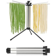 KITCHENDAO Noodle Dryer, Easy Storage, Quick Setup, Foldable Noodle Dryer Rack, Spaghetti Noodle Hanger, Removable for Easy Cleaning, Rotating Arms, Holds Up to 5 lbs
