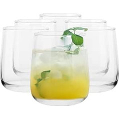 TREND FOR HOME Drinking Glasses, Water Glasses Set, 300 ml, Set of 6, Gin Glasses, Tumbler Set, Drinking Glasses, Water Juice Tumblers, Cocktail Glasses Set, Dishwasher Safe, Emma Collection
