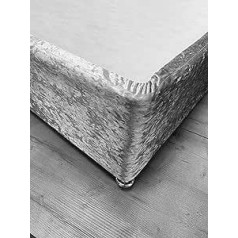 Belledorm Luxury Divan Bed Frame - Transforms a Drip Look Bed Frame - Crushed Velvet Silver - King Size