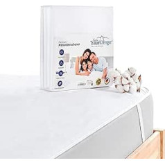 Mattress protector waterproof and breathable, made of cotton (Oeko-TEX® Standard 100) offers mattress protection, wetness protection serves as mattress pad, washable at 60°.