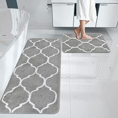 Homcomodar Non-Slip Microfibre Bath Mat, Absorbent Bath Mat for Bathroom