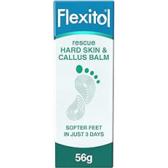 Flexitol Rescue Hard Skin and Callus Balm 56g, softening foot cream with glycolic and salicylic acid, suitable for diabetics