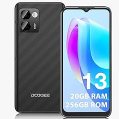 DOOGEE N50 Pro Smartphone Without Contract [2023], 20GB RAM 256GB ROM (1TB TF), Android 13 Smartphone, 6.52 Inch HD+ Mobile Phone Without Contract, Octa-Core, 50MP + 8MP, 4G Dual SIM/Face