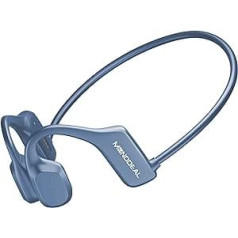 MONODEAL Bone Sound Headphones Bluetooth, Open Ear Headphones Wireless, 5.2 Sport Bone Conduction Wireless IP65 Waterproof Sweatproof Sports Headphones for Runners Bicycle Cycling Fitness (Blue)