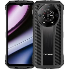 DOOGEE S110 (2023), Helio G99 22GB + 256GB, Batteria 10800mAh / 66W, Rugged 4G Phones, Unlocked, 50MP (Infrarossi 24MP) + 16MP + 32MP Smartphones, Android 13 Black