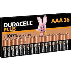 Duracell Plus AAA Batteries, Pack of 36, Long-Lasting Power, AAA Battery for Home and Office [Amazon Exclusive]