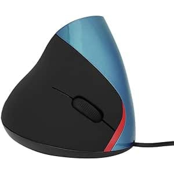 VBESTLIFE 3200 DPI USB Vertical Wired Mouse, Ergonomic Wrist Rest Gaming Mice, Suitable for Game, Home, Office, Net Bar, etc. (Blue)