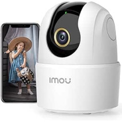 Imou 2.5K/4MP Indoor Surveillance Camera, WiFi Camera Surveillance Indoor 360 Degree for Domestic Animal, Baby Monitor, with AI Person Detection, Automatic Tracking, Night Vision, Two-Way Audio,