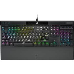 Corsair K70 PRO RGB Optical Mechanical Gaming Keyboard - Linear OPX Key Switches, PBT Double Shot Keycaps, Hyper-Polling with 8,000 Hz - DE Layout, QWERTZ - Black