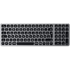 SATECHI Compact Wireless Bluetooth Keyboard with Backlight - Bluetooth 5.0 & Multi-Device Sync - Compatible with 2020/2018 MacBook Air, iPad Pro, MacBook Pro (German)