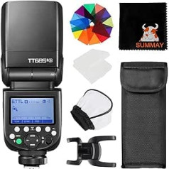 GODOX TT685IIS On-Camera TTL Flash for Sony Cameras, 1/8000s High Speed Sync, Quick-Release Lock, TCM Instant Conversion, GN60 Manual Speedlite, 0.1-2.6s Recycle Time