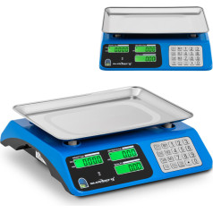 LCD veikala svari 34 x 24 cm 40 kg / 2 g zils