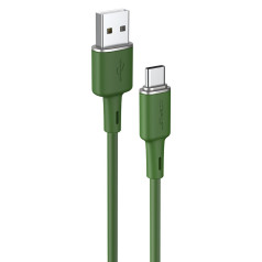 Acefast USB kabelis - USB-C 3A 1,2 m olīvzaļš