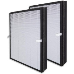PUREBURG Pack of 2 Replacement High Efficiency HEPA Replacement Filter Compatible with Herilios/Taotronics Air Purifier, HS-AP003 / TT-AP003