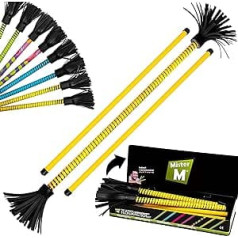 Mister M ✓ The ultimate flower stick set ✓ juggling flower stick ✓ sticks ✓ foldable ✓ online video ✓ gift box (yellow + cloths)