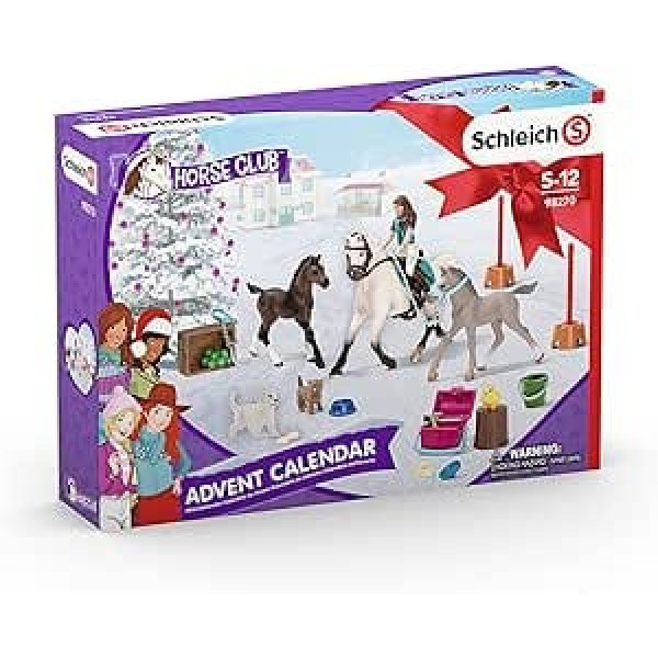 schleich 98270 Horse Club Advent Calendar 2021, for Children from 5 Years, Horse Club Playset