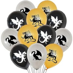 Fisapbxc Birthday Decorations Set, 36 Pieces Dragon Birthday Balloons, Dragon Party Accessories, Children's Birthday Decoration, Children's Party Balloon, Latex Balloon for Children's Birthday Party