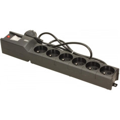Surge protector strip lx 610, 1l, 1.5m, black