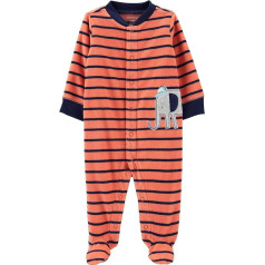 Carter's Elephant Fleece Sleepsuit - Orange und Marineblau