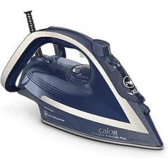 Rowenta Calor Ultragliss Anti-Calc Plus Steam Iron, Blue/Silver