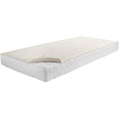 Dormisette Q59 Molton-Matratzenauflage, 160/200 cm, Baumwolle/Zwirn-Calmuc, Creme/Beige