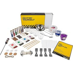 DIBYS DIY Set Candles Make Yourself | Pour Gel Candles Yourself for Children and Adults | Complete Set with Fragrances, Decorative Sand & Colours | Beautiful Gift Idea for Birthday & Christmas