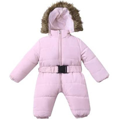 Kobilee Schlafsack Winter 110 Herbst 6-9 Monate Winterkleidung Neugeborenen Set Zip Up Kapuze Erstausstattung Neugeborene Schneeanzug Walkoverall Warm Fleece mit Füßen Winteroverall Wickelbody