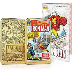 IMPACTO COLECCIONABLES Marvel Iron Man 24k Gold Plated Bar Complete Collection / Official Marvel Gifts Limited Edition