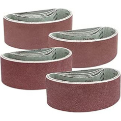 Bandschleifer-Schleifbänder, 20 Stück 75 x 457 mm Schleifbänder, Metall-Polier-Schleifbänder, Werkzeuge, Körnung 60–240, Aluminiumoxid-Schleifpapier for 7,6 x 45,7 cm Schleifer for Schleifen und Schär