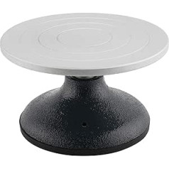 Homtone Rotating pottery wheel with metal plate made of steel, 18 cm diameter sculpture potter's wheel, for manual turning