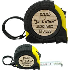 ERNESTINE - Je t'aime papi Tape Measure - Gift for Grandads and Father's Day - Gift Dad Accessories Men - Personalised Measuring Tape - Gift Men's Birthday Christmas Birth