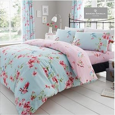 GC GAVENO CAVAILIA LUXURY PREMIUM REVERSIBLE EASY CARE DUVET COVER COTTON BLUE KING SIZE