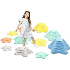 Balancing Stones for Children, 11-Piece Stacking Stones River Stones Balance Stones Large Stepping Stones Kids Hilltops River Stones Set