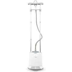 H.Koenig STM45 Standing Steamer / Consistent Steam Output Maximum 35 g/min / Stainless Steel Special Sole / 1.6 Litre Capacity / Includes Hanging Device / White