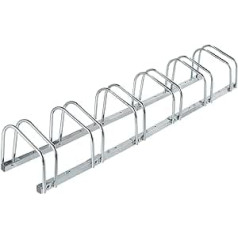 Relaxdays 6 Bicycles Metal Garage Bicycle Stand Stand for 6 Bicycles up to 60mm Tyre Width Silver