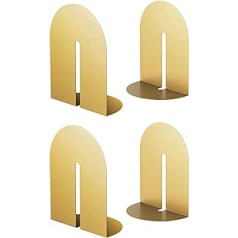 Ondeam Runway Bookends for Books, 1 Pair Metal Bow Fashion Simplicity Book Holder for Office Shelves Home Kitchen Adults