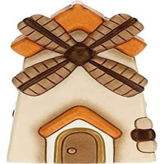 THUN - Windmill Nativity Figurine - Christmas Decoration House - Classic Nativity - Ceramic - 7.5 x 7.5 x 12.5 cm