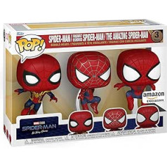 Funko Pop! Marvel: Spiderman No Way Home 2021 - Spider-Man - 3PK - Leaping SM - Amazon Exclusive - Vinyl Collectible Figure - Gift Idea - Official Merchandise - Toy for Children and Adults