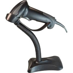 ALBASCA Laser Barcode Scanner MK-2500 USB with High Reading Distance and Hands-Free Stand