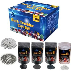 YHAspace 10lb Rock Tumbler Grit Kit - Rock Polishing Grit Media Rock Tumbler Refill Grit Media Kit Rock Tumbler Grit Refill Kit