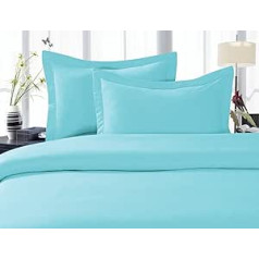 Elegant Comfort 1500 Fadenzahl, ägyptische Qualität, 3-teilig, knitterfrei und lichtbeständig, luxuriöses Bettbezug-Set, Doppelbett/Queensize, Aqua