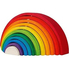 goki 58478 Building Blocks Rainbow 33.5 x 6 x 15 cm, Wood, 11 Pieces