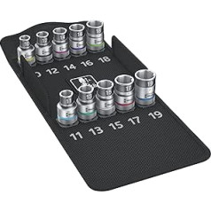 Wera 05004203001 8790 HMC HF 1 Bit Assortment, ZYKLOP Socket Set with Holding Function, Multi-Colour