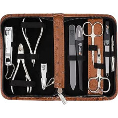 Drei Schwerter – Exclusive 10-Piece Manicure – Pedicure – Nail Care – Travel Set – Various Colours – Brand Quality