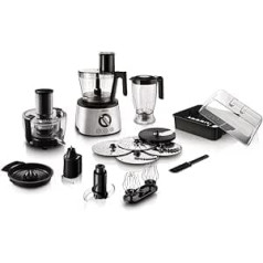 Philips HR7778 / 00 food processor (1,300 watts, incl. Dough hook, juicer, blender and citrus press) black / silver