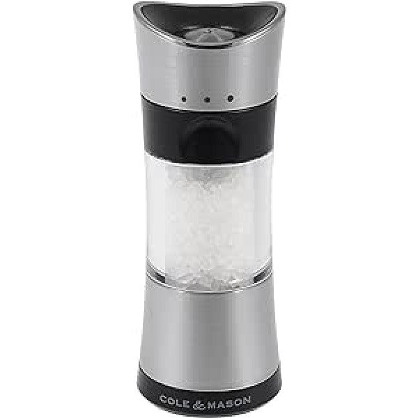 Cole & Mason H306592P Horsham Salzmühle, Chrom, Acryl, 154mm, Classic Inverta, Keramikmahlwerk, Enthält 1 x Salzmühle