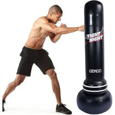Janteelgo Punch Bag with Stand for Kids and Adults, JanTeelGO Kids Punch Bag 180cm with Pockets Design, 0.4mm Thick PVC Big Speed Ball - Instant Rebound, Tumbler for Karate